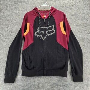 Fox Racing Active Hoodie Mens Small Full Zip Black